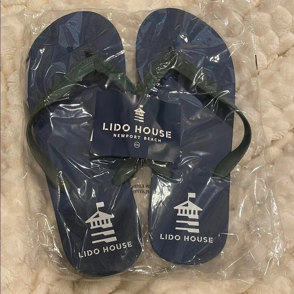 Lido House Men and Women Navy Flip Flops